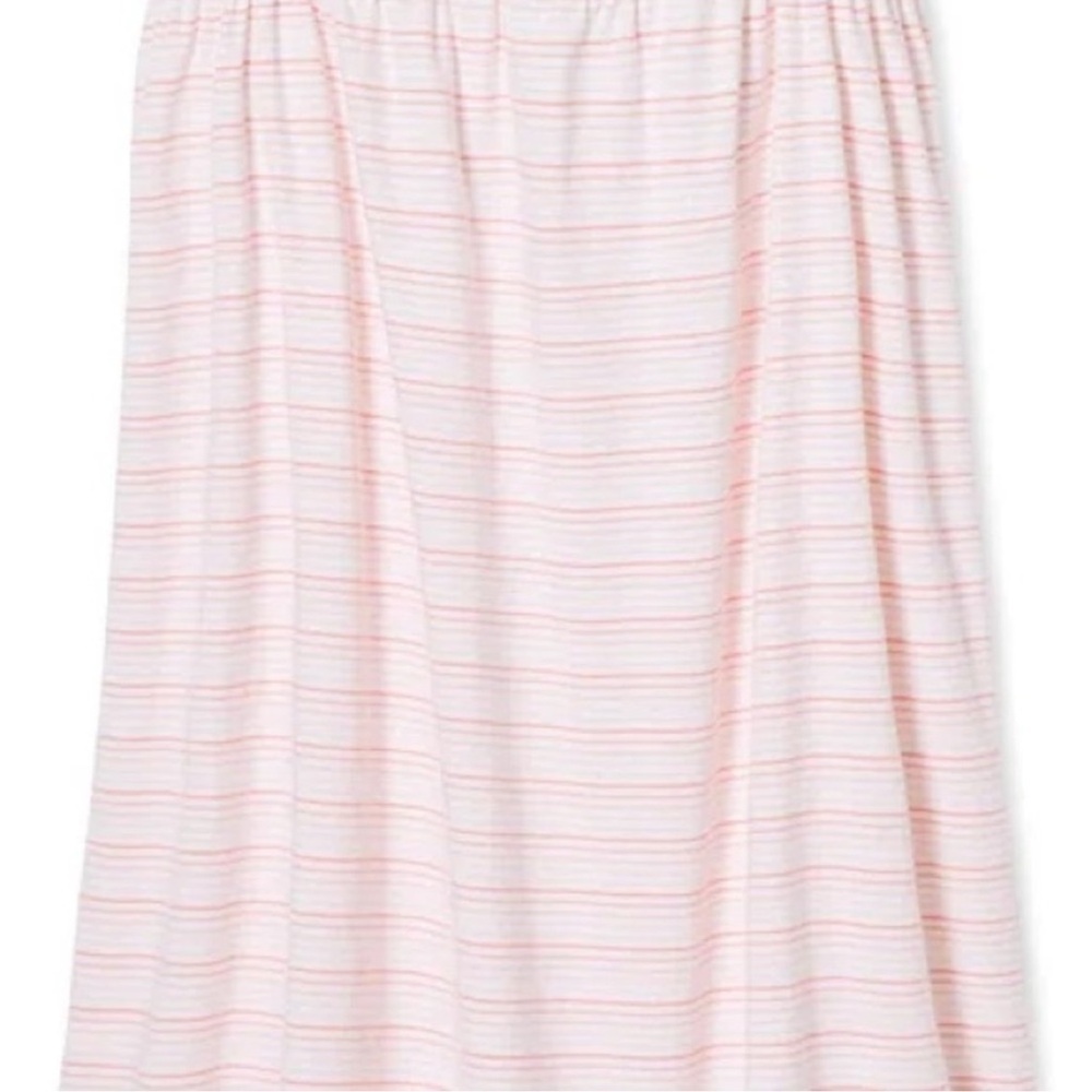 Lake Pajamas CloudPima Ruffle Nightgown Pink Stripe - Picture 2 of 8